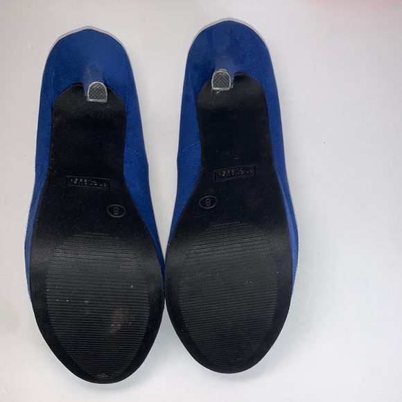 Beverly Blue Suede Pumps Size 8 Charlotte Russe - Picture 10 of 16